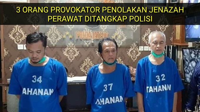 3 Tersangka Provokator Penolakan Jenazah Perawat Semarang Ditangkap