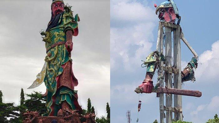 Patung Dewa Tertinggi se-Asia Tenggara di Klenteng Tuban Roboh