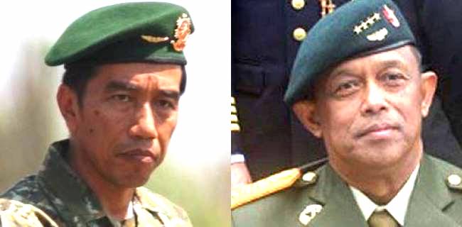 Presiden Joko Widodo dan Mantan Panglima TNI Jenderal (Purn) Djoko Santoso