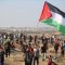 Warga Palestina melakukan aksi protes di jalur Gaza