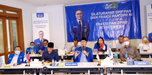 Ketua Umum PAN Zulkifli Hasan saat bersilaturahmi dengan anggota DPR dan DPRD Fraksi PAN se-Indonesia timur secara virtual/Ist