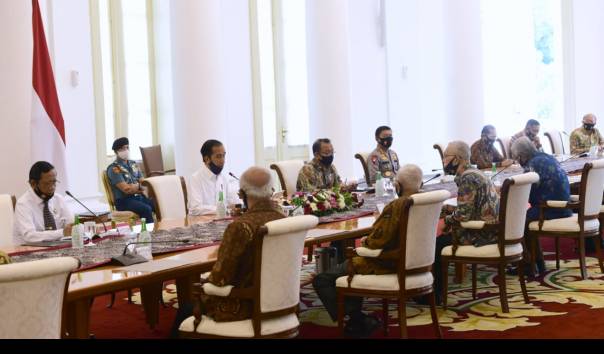 Presiden Joko Widodo menerima 14 purnawirawan TNI