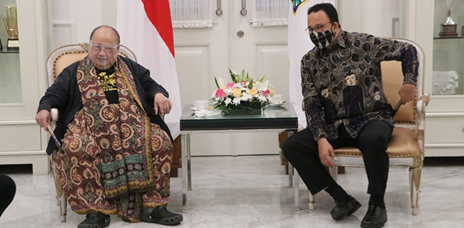 Pendiri MURI, Jaya Suprana bersama Gubernur DKI Jakarta, Anies Baswedan/RMOL