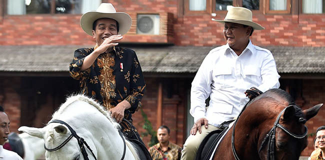 Joko Widodo dan Prabowo Subianto melakukan pertemuan pasca Pilpres 2014/Net (Foto: Rmol.id)