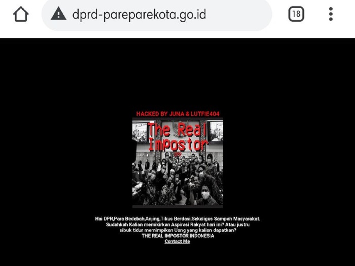 Situs DPRD Kota Parepare Diretas, Hacker Tulis Pesan