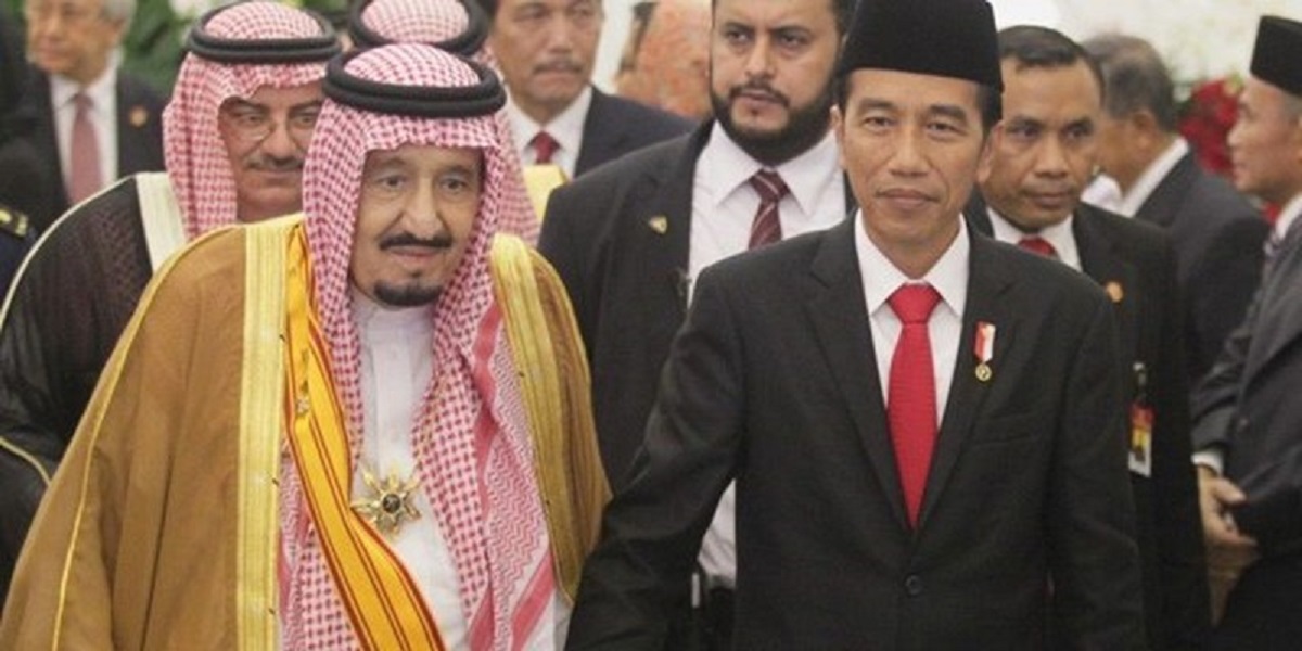 Presiden Joko Widodo bersama Raja Salman bin Abdul Aziz