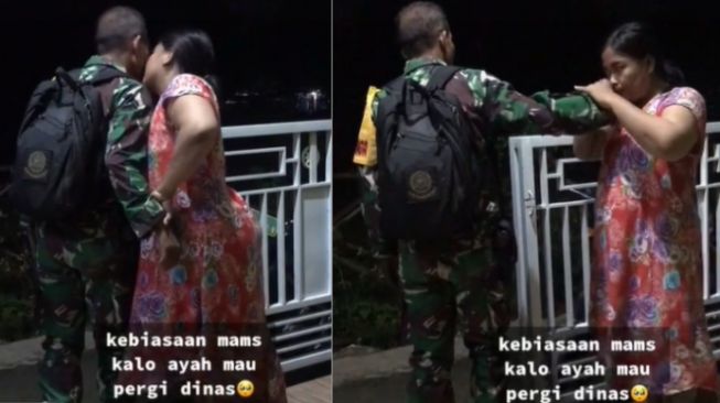 Viral Prajurit TNI Pamit Dinas ke Anak Istri, Harus Siap Resiko Apapun