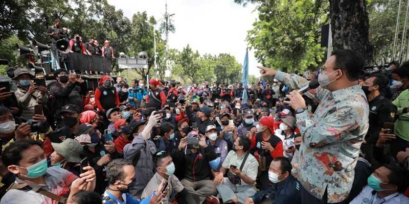 Setelah Demo, Ratusan Buruh Doakan Anies Baswedan Jadi Presiden Indonesia