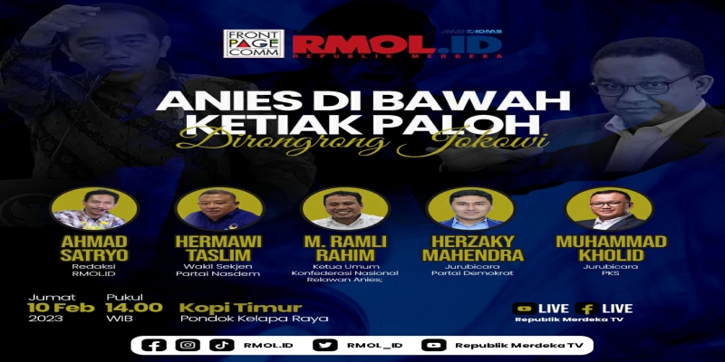 Politik Anies Nyapres di Bawah Ketiak Surya Paloh, Jokowi Merongrong?