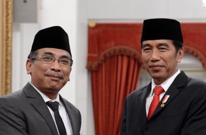 Yahya Cholil Staquf dan Presiden Jokowi