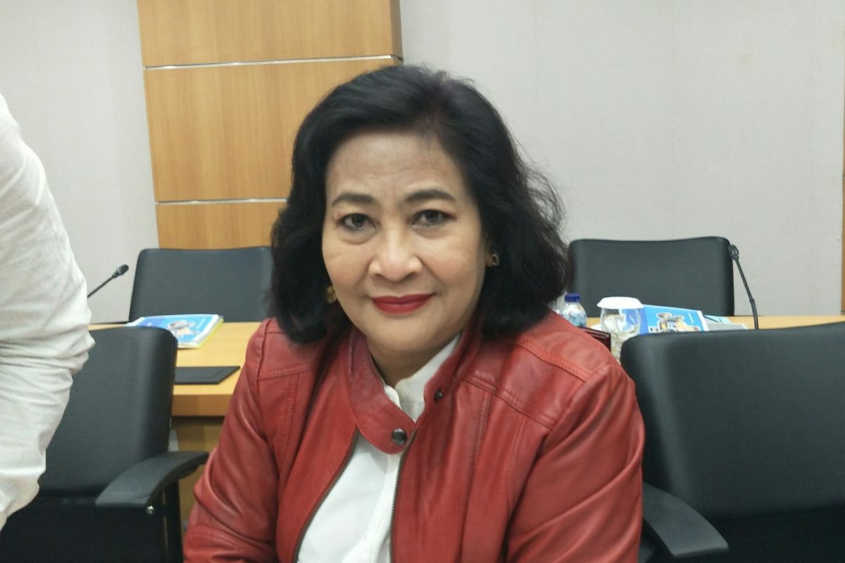 Anggota Komisi C DPRD DKI Jakarta dari Fraksi PDI-P Cinta Mega di Gedung DPRD DKI Jakarta, Jumat (6/12/2019).