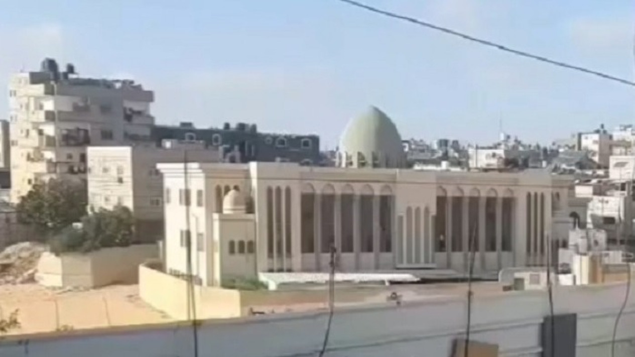 Masjid Khalid bin Al Waleed di Gaza Selatan Rata dengan Tanah Usai Dijatuhi Rudal Militer Israel